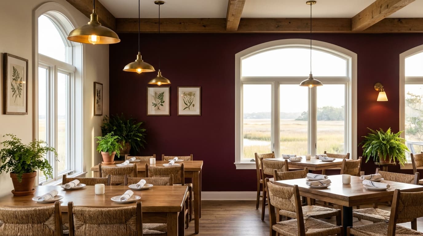 Restaurant interior painting