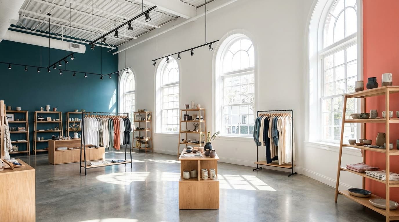 Retail store interior painting