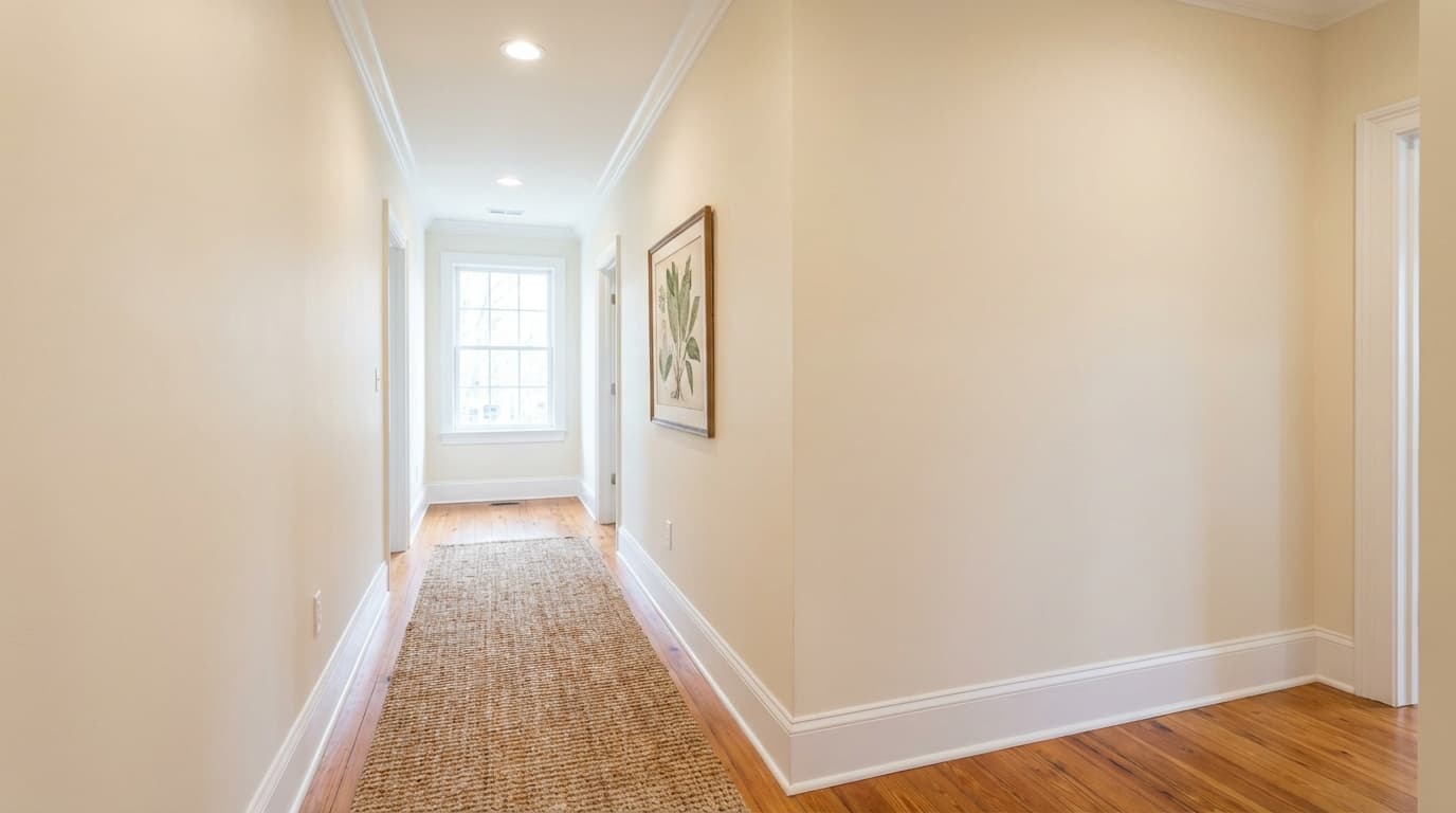 Seamless drywall repair in living room
